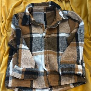 Plaid Button-Up Kids Shirt